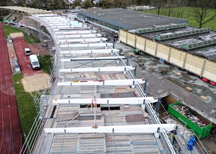 Tragsicherheitsnachweis Stadiondach - Belastungsversuche, Probebelastung Gebäude, Experimentelle Tragsicherheitsnachweise, Bauwerksanalyse, Hybride Statik